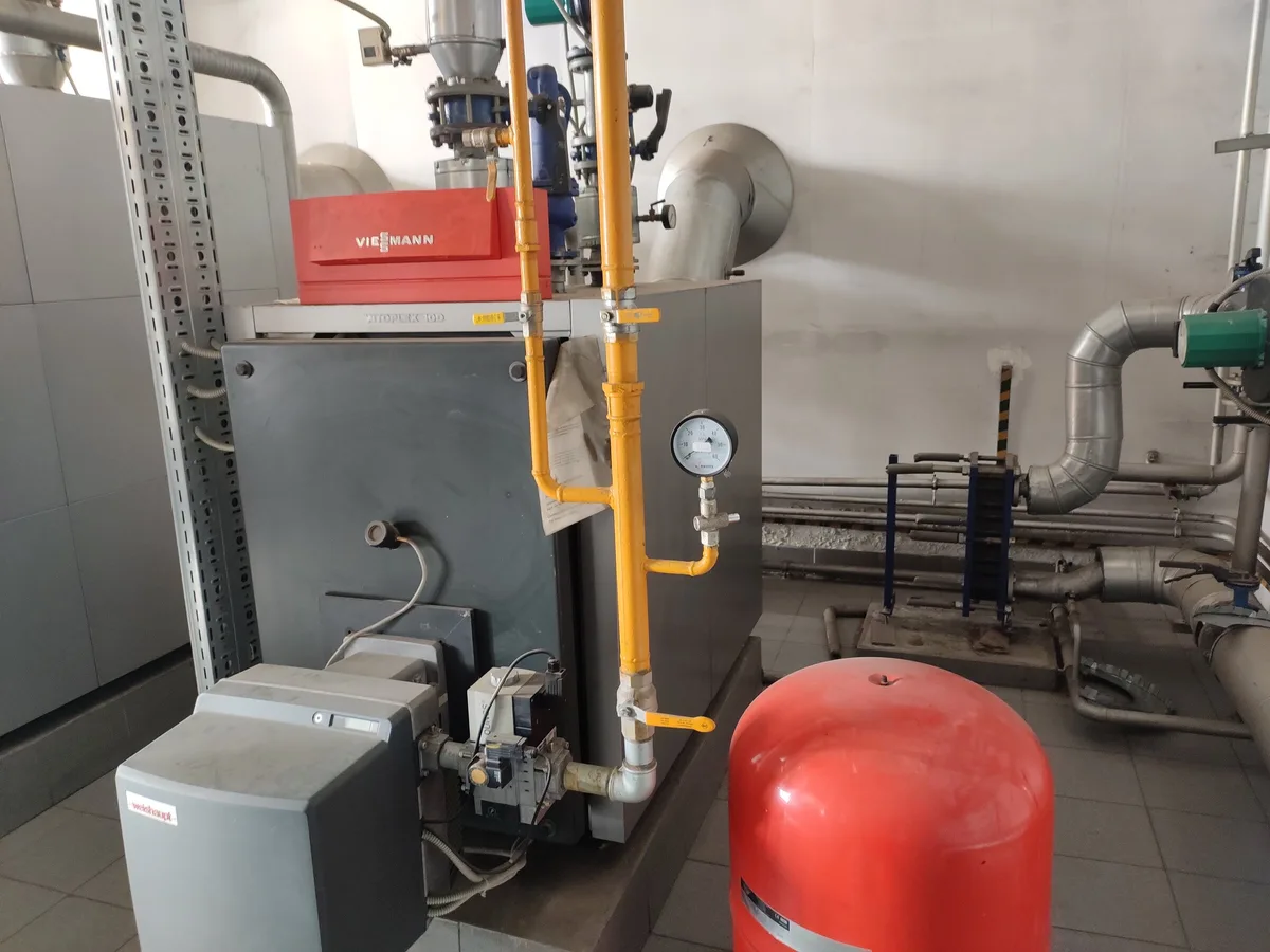 Котельная Viessmann с газовыми трубопроводами